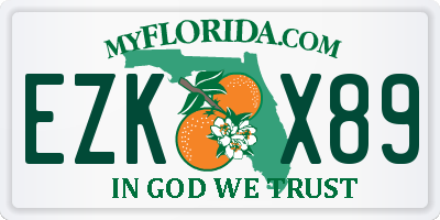 FL license plate EZKX89