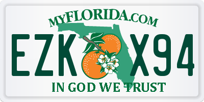 FL license plate EZKX94