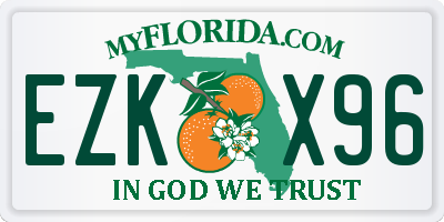 FL license plate EZKX96