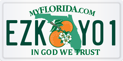 FL license plate EZKY01