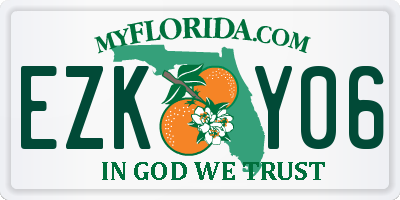 FL license plate EZKY06