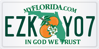 FL license plate EZKY07