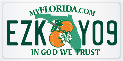 FL license plate EZKY09