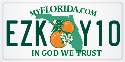 FL license plate EZKY10