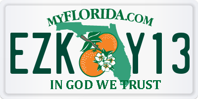 FL license plate EZKY13