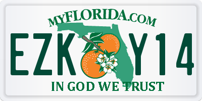 FL license plate EZKY14