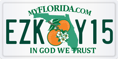 FL license plate EZKY15