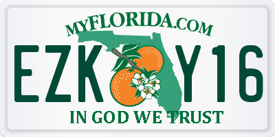 FL license plate EZKY16