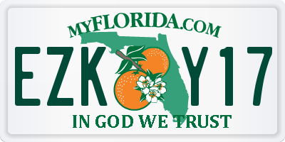 FL license plate EZKY17