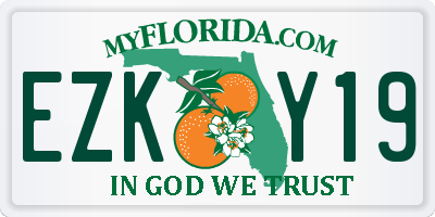 FL license plate EZKY19