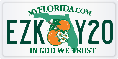 FL license plate EZKY20