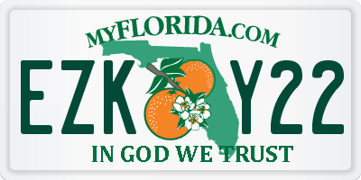 FL license plate EZKY22