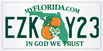 FL license plate EZKY23