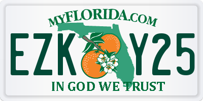 FL license plate EZKY25