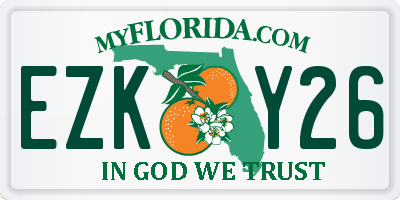 FL license plate EZKY26