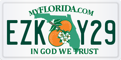 FL license plate EZKY29