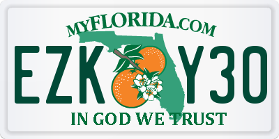 FL license plate EZKY30