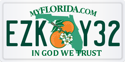 FL license plate EZKY32