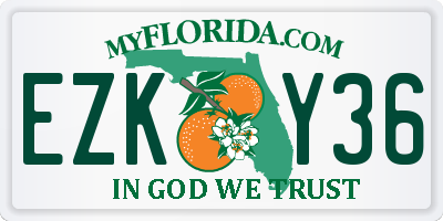 FL license plate EZKY36