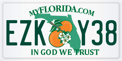 FL license plate EZKY38