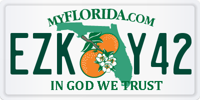 FL license plate EZKY42