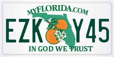 FL license plate EZKY45