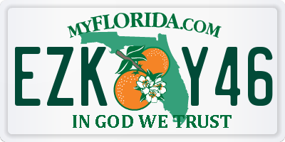 FL license plate EZKY46