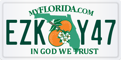 FL license plate EZKY47