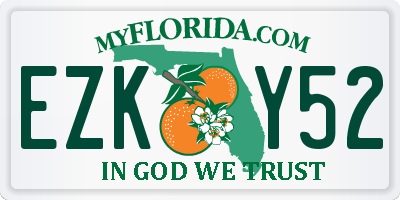 FL license plate EZKY52