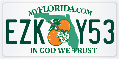 FL license plate EZKY53