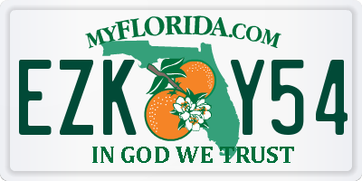 FL license plate EZKY54