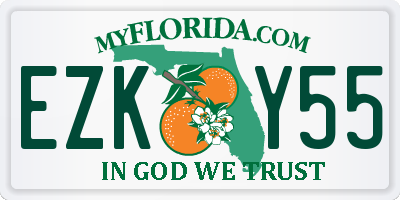 FL license plate EZKY55