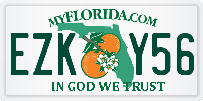 FL license plate EZKY56