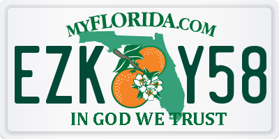 FL license plate EZKY58