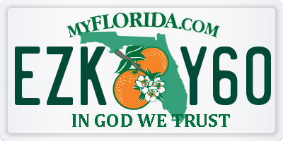 FL license plate EZKY60