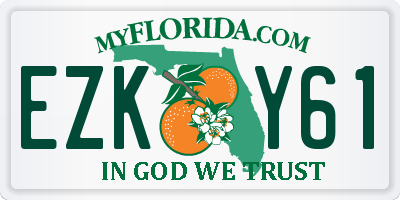 FL license plate EZKY61