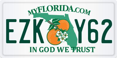 FL license plate EZKY62