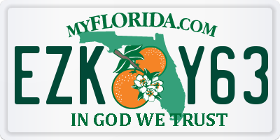 FL license plate EZKY63