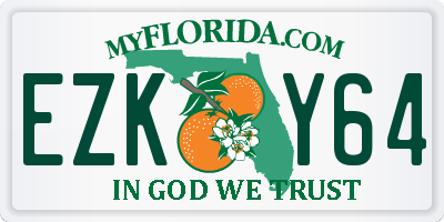 FL license plate EZKY64