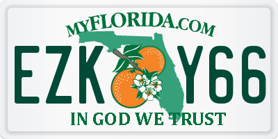 FL license plate EZKY66