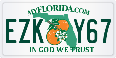 FL license plate EZKY67