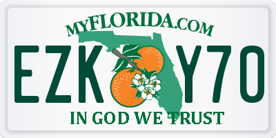 FL license plate EZKY70