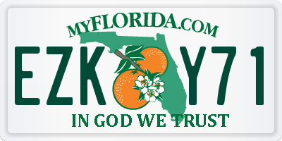 FL license plate EZKY71