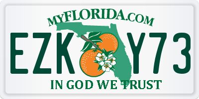 FL license plate EZKY73