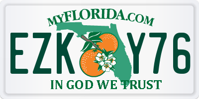 FL license plate EZKY76