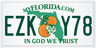 FL license plate EZKY78