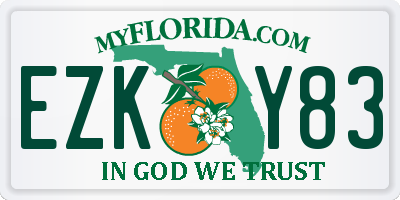 FL license plate EZKY83