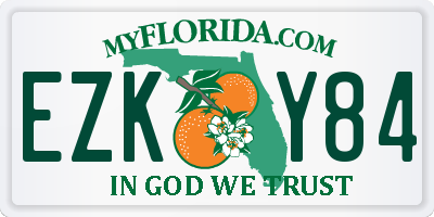 FL license plate EZKY84