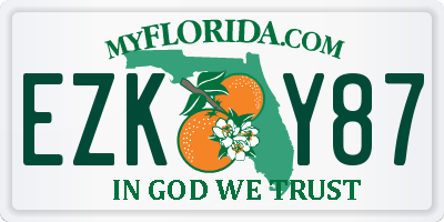 FL license plate EZKY87