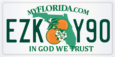 FL license plate EZKY90